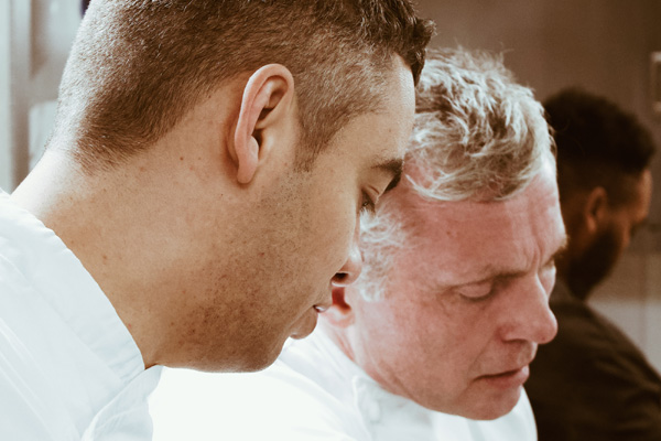 Chef Manuele Bazzoni and Head Chef Girolamo